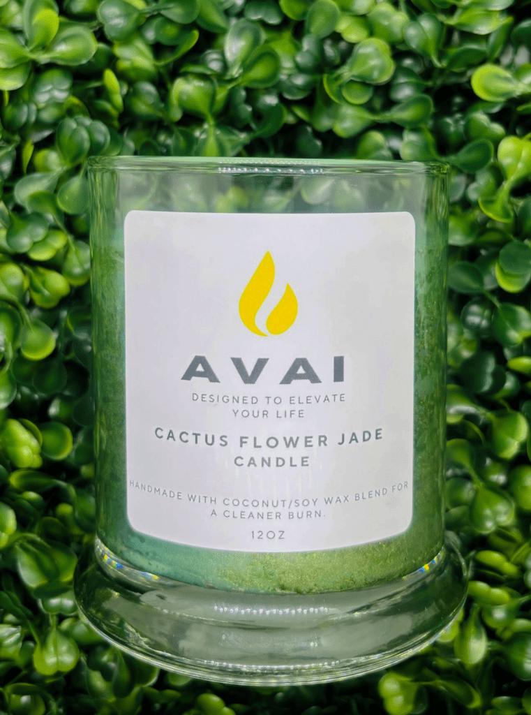 Cactus Flower Jade Candle